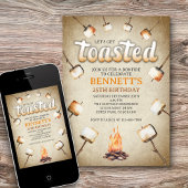 Bonfire Toasté Adulte Anniversaire Invitation