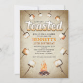 Bonfire Toasté Adulte Anniversaire Invitation (Devant)