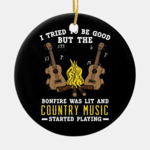 Bonfire was te laat en country Music begon te spel Keramisch Ornament