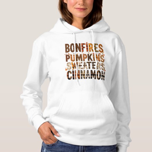 Bonfires Chandails Citrouille Cinnamon Pullover Ho (Devant)