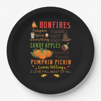 Bonfires Pumpkin Spice Alles Herfst Gift Papieren Bordje