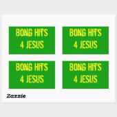 Bong Hits 4 Jesus Rechthoekige Sticker (Vel)