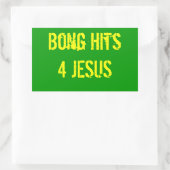 Bong Hits 4 Jesus Rechthoekige Sticker (Tas)