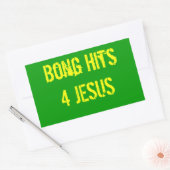 Bong Hits 4 Jesus Rechthoekige Sticker (Envelop)