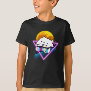 Bongo Cat Retro 80s Vaporwave Outrun Stijl T-shirt