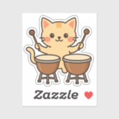 Bongo Cat Rhythm Beats Sticker (Vel)