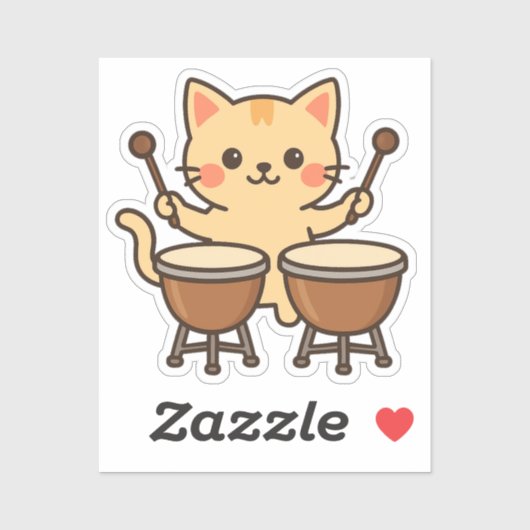 Bongo Cat Rhythm Beats Sticker (Vel)