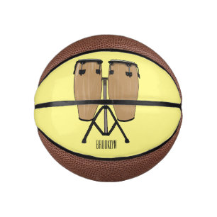 Bongo drum cartoon illustratie basketbal