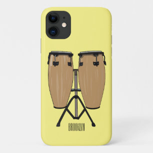 Bongo drum cartoon illustratie iPhone 11 hoesje