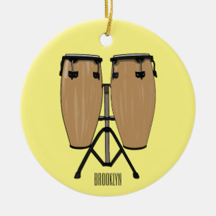 Bongo drum cartoon illustratie keramisch ornament