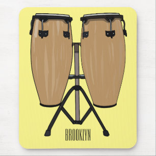 Bongo drum cartoon illustratie muismat