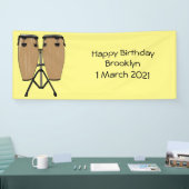 Bongo drum cartoon illustratie spandoek (Beurs)