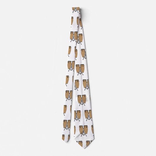 Bongo drum cartoon illustratie stropdas (Achterkant)