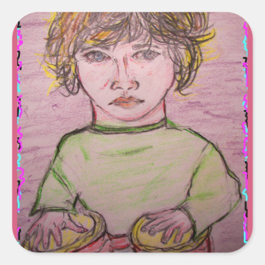 bongo vierkante sticker (Voorkant)