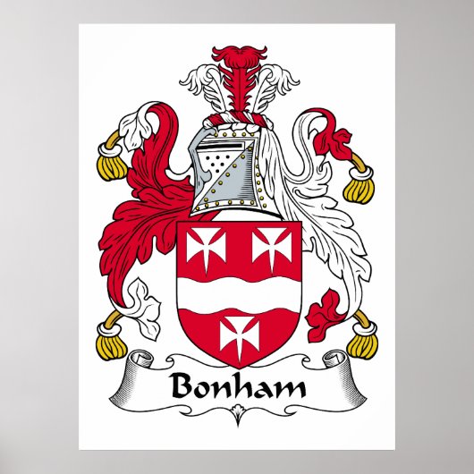 Bonham Family Crest Poster (Voorkant)