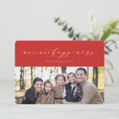 Bonheur de vacances Carte photo de Noël (Debout devant)