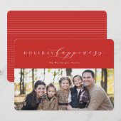 Bonheur de vacances Carte photo de Noël (Devant / Derrière)