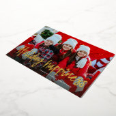 Bonheur de vacances simple une carte photo feuille (Rotation)