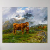 Bonheur - Highland Cattle Poster (Voorkant)
