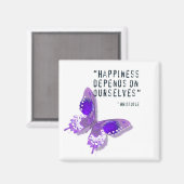 Bonheur Papillon pourpre Magnet (Recto/Verso)