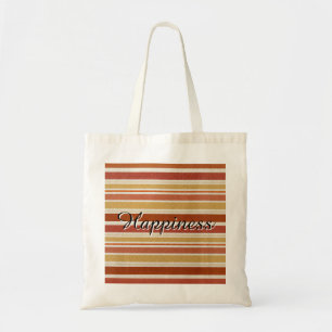 Bonheur - Sac fourre-tout rayé rétro