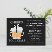 Bonheur Surprise 70e anniversaire Invitations de f (Debout devant)