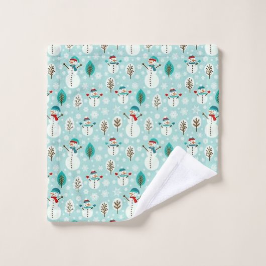 Bonhomme de neige (Gant de toilette)