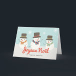 Bonhomme De Neige Carte de Noël<br><div class="desc">.</div>