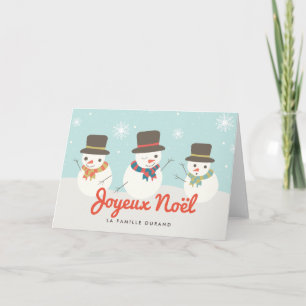 Bonhomme De Neige Carte de Noël