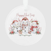 Bonhomme de neige de Noël avec nom (dos)