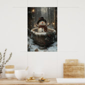 bonhomme de neige de Noël prend une impression de (Cuisine)