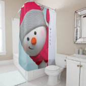 Bonhomme de neige de rideau en douche de (En situation)