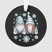 Bonhomme de neige drôle Gnomies avec flocons de ne (devant)