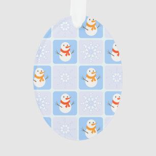 Bonhomme de neige et flocons de neige à motif à ca
