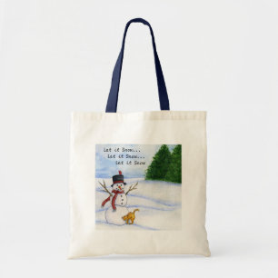 Bonhomme de neige et sac de Kitty