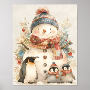 Bonhomme de neige fantaisiste Pingouins Décoration