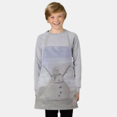 Bonhomme de neige Frosty à la plage Petit tablier (Porté)