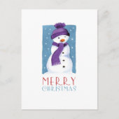 Bonhomme de neige | Joyeuses cartes postales de No (Devant)