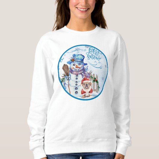 Bonhomme de neige | Laissez-le Sweatshirt de neige (Devant)