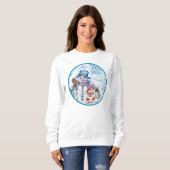 Bonhomme de neige | Laissez-le Sweatshirt de neige (Devant entier)