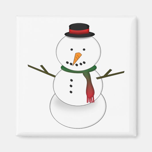Bonhomme de neige Magnet (Devant)