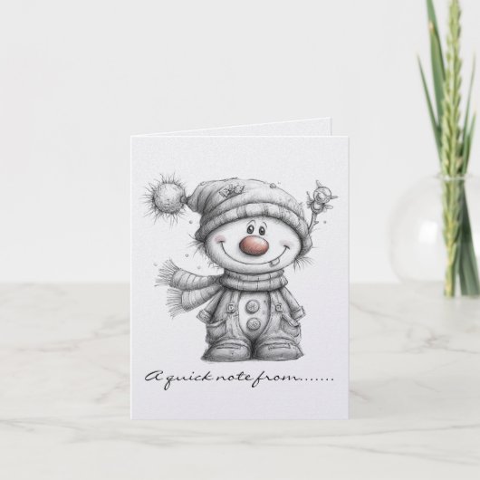 Bonhomme de neige noir et blanc  (Devant)