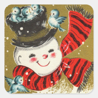 Bonhomme de neige | Stickers Carrés