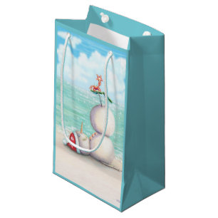 Bonhomme de neige tropical de yoga sur le sac de