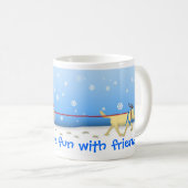Bonhommes de neige Sledding la tasse (Devant droit)