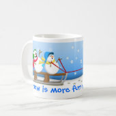 Bonhommes de neige Sledding la tasse (Devant gauche)