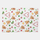 Bonhommes en pain d'épice et serviettes de coeurs (Horizontal)