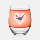 Bonis Avibus Wijnglas Zonder Voet (Achterkant)