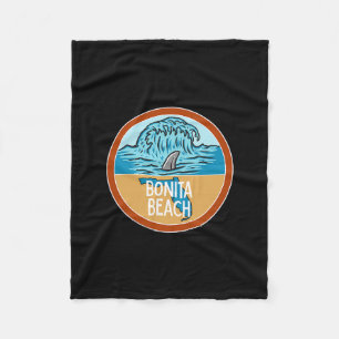 Bonita Beach Florida Fl Oceaan Golf Shark Vin Vaka Fleece Deken