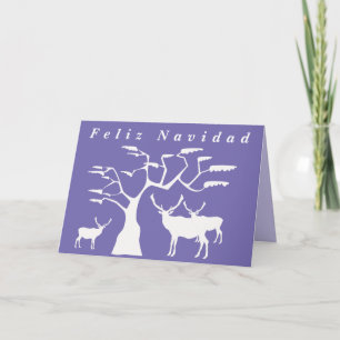 Bonita silueta de alce tarjeta de Navidad Kaart